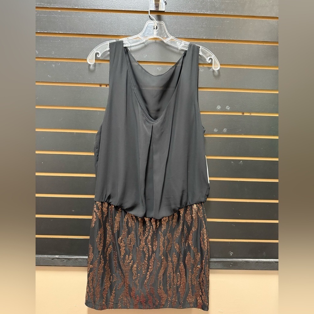 NWT Bisou Bisou Black Sequin Skirt Dress Sz 12